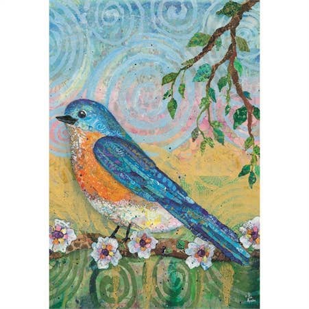 Magnolia Garden Flags M080024 13 x 18 in. Bluebird Polyester Garden Flag