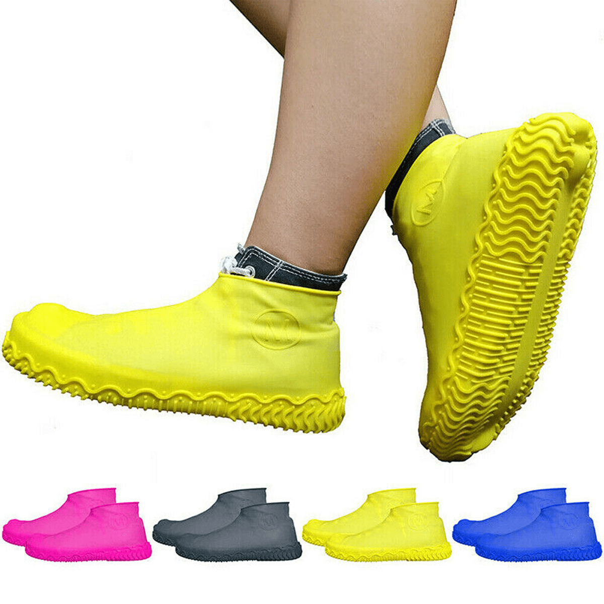 Waterproof Slip-resistant Covers Latex Rain Shoes Overshoes Boot  Rubber 