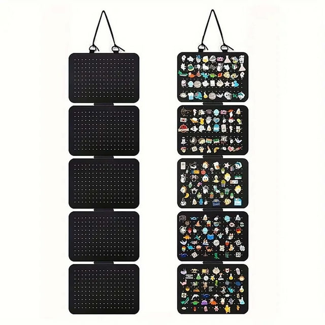 Soft Jewelry Storage Organizer, Durable Tangle-Free Compartments, Portable Travel Jewelry Board, Hanging Hooks for Necklaces Bracelets Rings Earrings