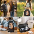 thumbnail image 5 of Yspwyqan Kids Backpack Set Ages 8-15, Bookworm Capybara Backpack and Lunch Box with Water Bottle Bag, 17 Inch Lightweight Casual Daypack Front Pocket for School Travel, 5 of 7