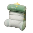 thumbnail image 3 of Almohada de respaldo, cojín de soporte de cintura con brazos y bolsillos, almohada de lectura para Verde, 3 of 9