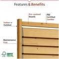 thumbnail image 4 of 6.1ft H x 3.1ft W (1 Panel) Freestanding or Surface Mount Enclo Solara Louvered Screen, Wood Privacy Fence, Balcony Privacy Screen, Decorative Panel, Upgrade your Outdoor Patio or Porch, EC18044, 4 of 10