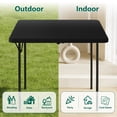 thumbnail image 5 of WLLJOY 36in Square Folding Table, Portable Plastic Table with Handle Suitable for Party and Parties Backyard Events, White, 5 of 9