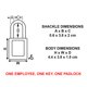 thumbnail image 5 of Candado de Seguridad Master Lock 410GRN Verde con Arco de 6 mm, 5 of 9
