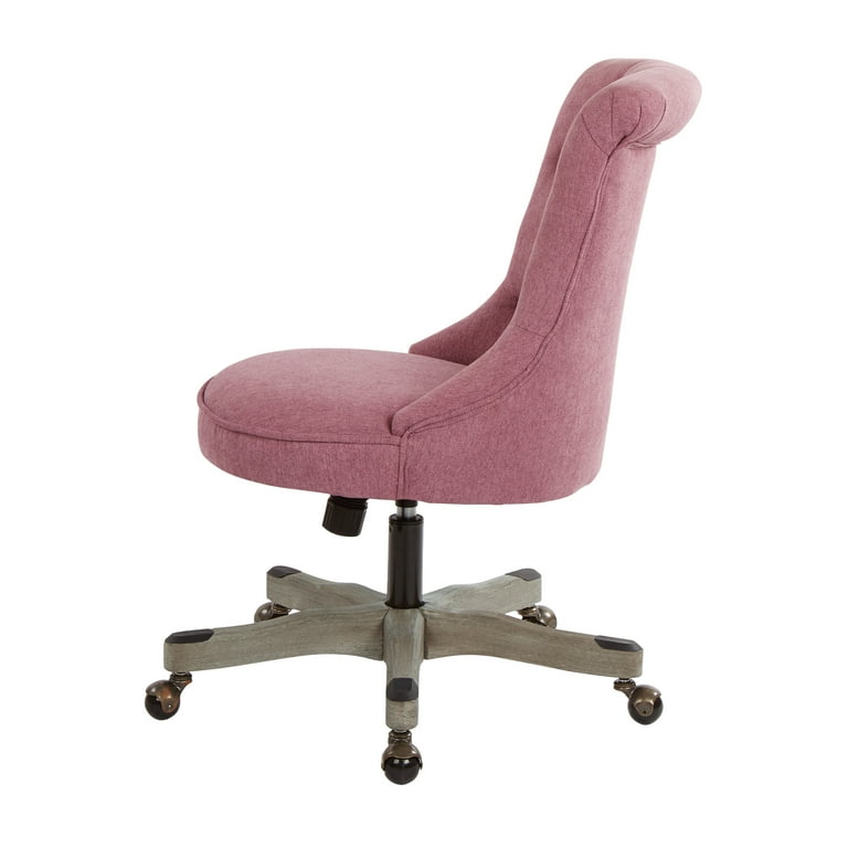 Hannah Tufted Office Chair in Orchid Purple Fabric with Gray Wood Base Walmart