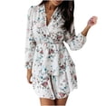thumbnail image 1 of Vestido HUOGUO, estampado casual con cuello en V a la moda para mujer, 1 of 5