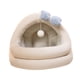 thumbnail image 3 of Cama cálida para gatos de invierno, nido semicerrado para gatos, universal, antideslizante, diseño de mariposa, suave, cálida y acogedora, casa para S, 3 of 9