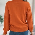 thumbnail image 6 of Women's Long Sleeve Shirt Cable Knit Long Sleeves Crew Neck Soft Casual Pullover Sweaters, 6 of 7