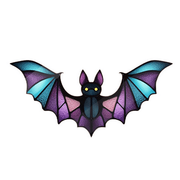 Halloween Bat Stained Glass Suncatcher Window Hanging Acrylic Wall Art Decoration Ghostss Festival Colorful,A