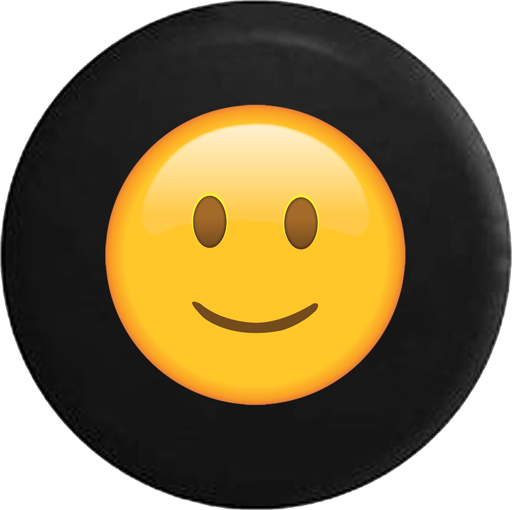 Smiley Smiling Face Text Emoji Yellow Spare Tire Cover for Jeep RV