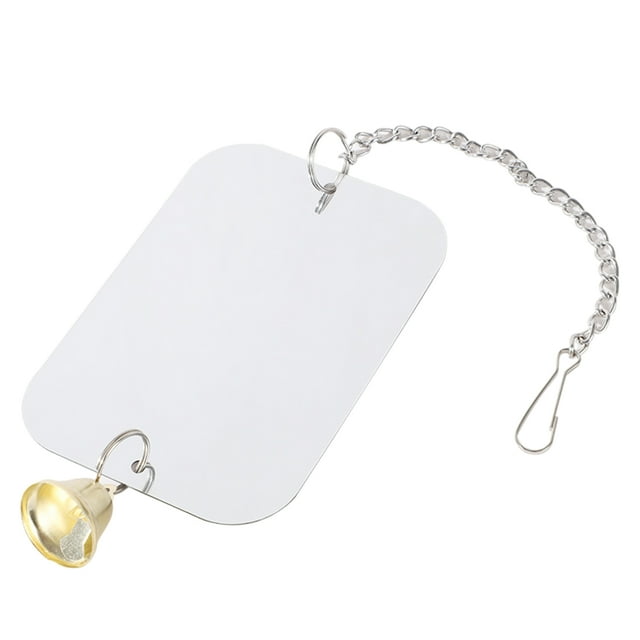 Decodeary Acrylique Multifonctions Oiseau Miroir Jouet avec Perche Facile à Installer et Coloré Robuste et Durable Sngle Miroir