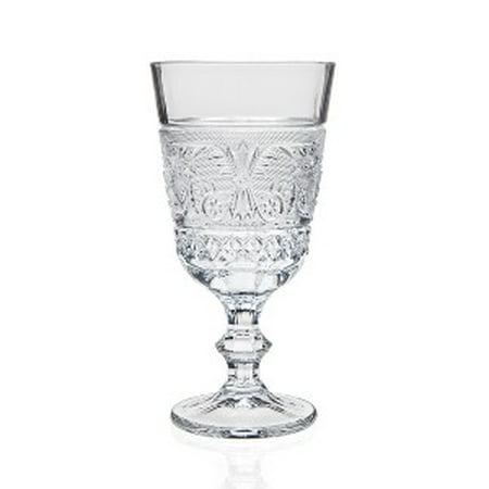 Renaissance 8 oz. Clear Crystal Wine Drinking Goblets Glasses Drinkware, Set of 12