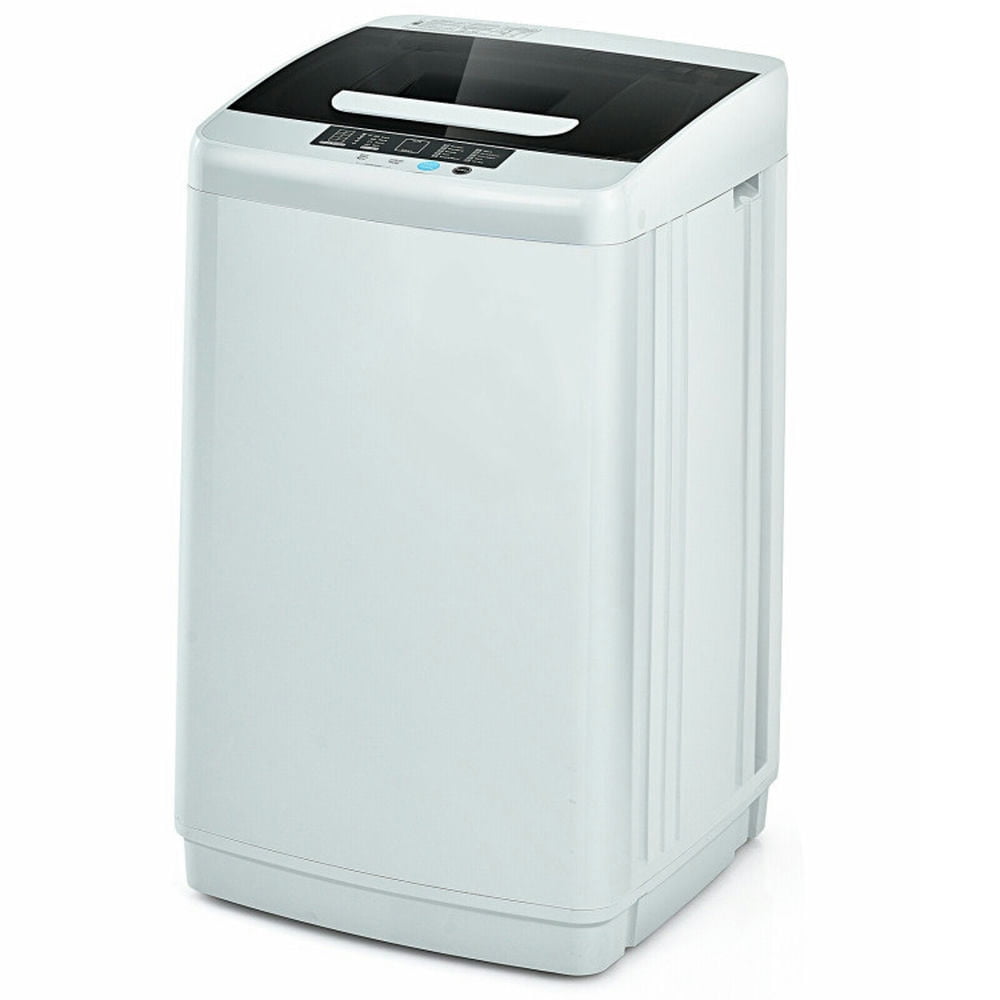 Canddidliike Portable Full-Automatic Laundry Washing Machine with Drain Pump, Energy Saving Washing Machine with 5 Water Level Selections, Washing Machine for Indoor, Gray