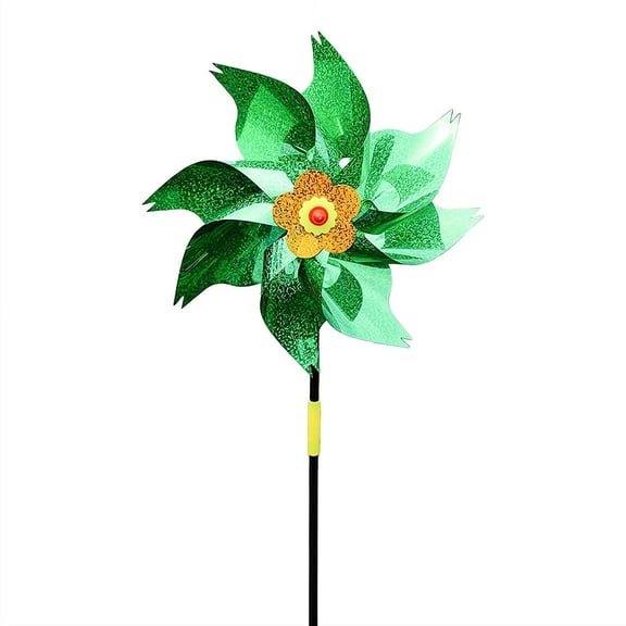 Reflective Pinwheels with Stakes (Assembly Required), Reflective Pinwheels Outdoor, Extra Sparkly Pin Wheel for Garden Decor for Yard Patio Farm - Style E