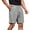 Gray, variant on Mens Solid Terry Casual Shorts Elastic Drawstring Waist Side Pockets Lightly Comfy Soft Fabric Summer Lounging Workout Shorts for Men