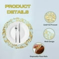 thumbnail image 5 of 10 Pack Disposable Gold Placemats with 2 Pcs Silverware Set, Metallic Round 6.7 Inch Foil Mesh Pressed Fall Table Mates Doilies for Dining Table Wedding Birthday Party Holiday Home Decorations, 5 of 8