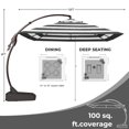 thumbnail image 2 of Grand Patio 10ft Deluxe Cantilever Aluminum Offset Umbrella, Large Rectangular Patio Umbrella with Base, Black & White, 2 of 8