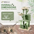 thumbnail image 2 of CAPHAUS Cactus Cat Tower for Indoor Cats, Cute 40-Inch Small Cactus Cat Tree Widened Perch for Large Cats & Kittens, Multi-Level Cat Activity Tree w/ Scratching Post, Tunnel, Basket, Cat Cave Condo, 2 of 8