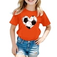 thumbnail image 3 of Yiyuu Tween Girls Football Graphic Tee Summer Short Sleeve Crew Neck T Shirt, Sizes 3-13, 3 of 3