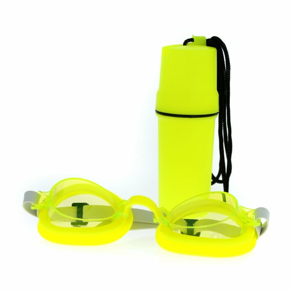 Kidplokio Kids Swimming Goggles Childrens Swim Mask Carry Case Yellow