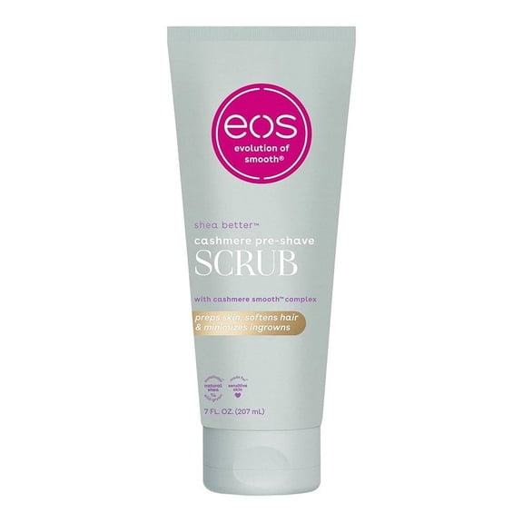 Crema exfoliante Eos Shea Better exfoliante corporal aroma cachemira de vainilla 207 ml