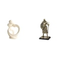 thumbnail image 1 of Figura artística de resina, estatua de caballero amante, adorno creativo de pareja, escultura decorativa europea para escritorio, armario, entrada, sa, 1 of 8