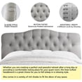 thumbnail image 3 of Bedroom furniture upholstered bed, bed with button tufted and adjustable height headboard, bedroom bed, queen bed, natural beige My Lux Decor Round, 3 of 8