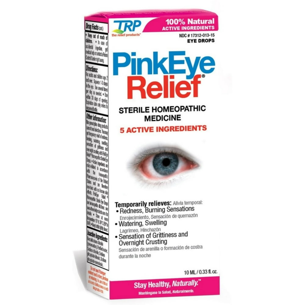 The Relief Products Pink Eye Relief Homeopathic Sterile Eye Drops 0.33