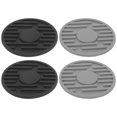 thumbnail image 1 of RUNROTOO 4Pcs Auto Silicone Coasters Non Slip Round Vehicle Drinks Coasters Portable Car Accessories, 1 of 8