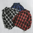 thumbnail image 5 of Cathalem Men's Button Down Regular Fit Long Sleeve Plaid Flannel Casual Shirts (Blue,XXXL), 5 of 5