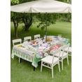 thumbnail image 3 of Outdoor Tablecloth with Umbrella Hole and Zipper, Easter Rectangle Table Cloth 60x102 Inch Waterproof Tablecloth, Spring Rustic Rabbit Botanical Flowers Eggs Plaid Picnic Table Cover for Patio, 3 of 7
