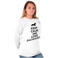 thumbnail image 4 of Keep Calm Love Dachshunds Dog Joke Plus Size Long Sleeve Graphic Tee Shirt Brisco Brands 3X, 4 of 5