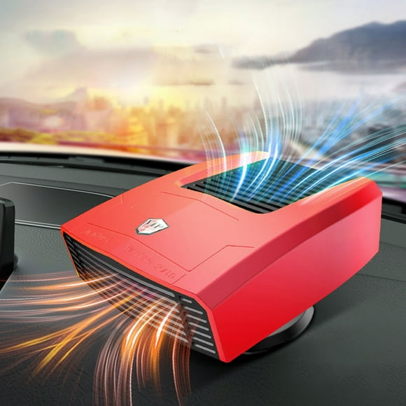 Calentador de coche Calefacción rápida Invierno con soporte giratorio Calefacción portátil Refrigeración Aire 12V / 24V 180W Desempañador de - 24v rojo