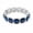 Silver/Blue, variant on VNOX Gold Alloy Stretch Bracelet with Square Black Glass Beads, Elegant Bangle for Birthday Gift