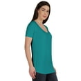 thumbnail image 2 of Inkmeso T-shirt Basique Col en U Été Manches Courtes Coton Uni Femmes, 2 of 7