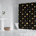 thumbnail image 2 of Black Sun Moon Star Pattern Shower Curtain 72"x84" ,Bathroom Decorative Shower Curtains Set with 12 Hooks,Modern Waterproof Washable Shower Curtain, 2 of 6