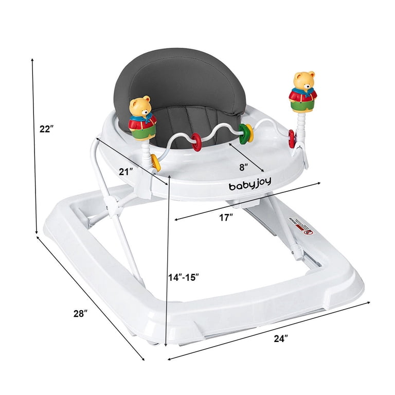 Costway Baby Walker, Adjustable Height, Removable Toys photo 3