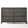 thumbnail image 4 of ACME Valdemar Métal et Bois Chambre Commode en Gris Vieilli, 4 of 7