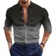thumbnail image 2 of Men Casual Printed Long Sleeve Muscle Fitness Button Down Shirt Party T Dress Up, 2 of 8