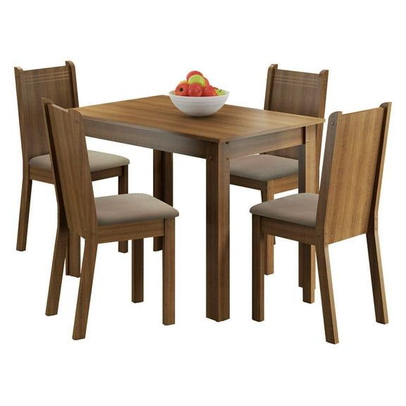Juego de Comedor Madesa Rute Mesa Tablero de Madera con 4 Sillas XB044915ZXT