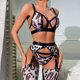 thumbnail image 4 of Conjunto de cuatro piezas de ropa interior sexy con estampado de leopardo y medias altas, 4 of 6