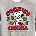 thumbnail image 3 of Peanuts - Snoopy Christmas Cookies and Cocoa - Toddler And Youth Crewneck Fleece Sweatshirt, 3 of 6