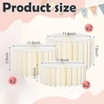 thumbnail image 2 of 6 Pack Buffet Risers, White Foldable Display Stands with Acrylic Plates, Multi-Height Cake Risers for Dessert Tables, Catering, Wedding, and Party Decorations, 2 of 8