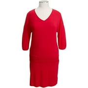 Women's Plus Knit Drop-Waist Dress