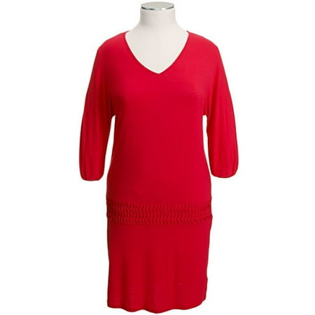 Women's Plus Knit Drop-Waist Dress