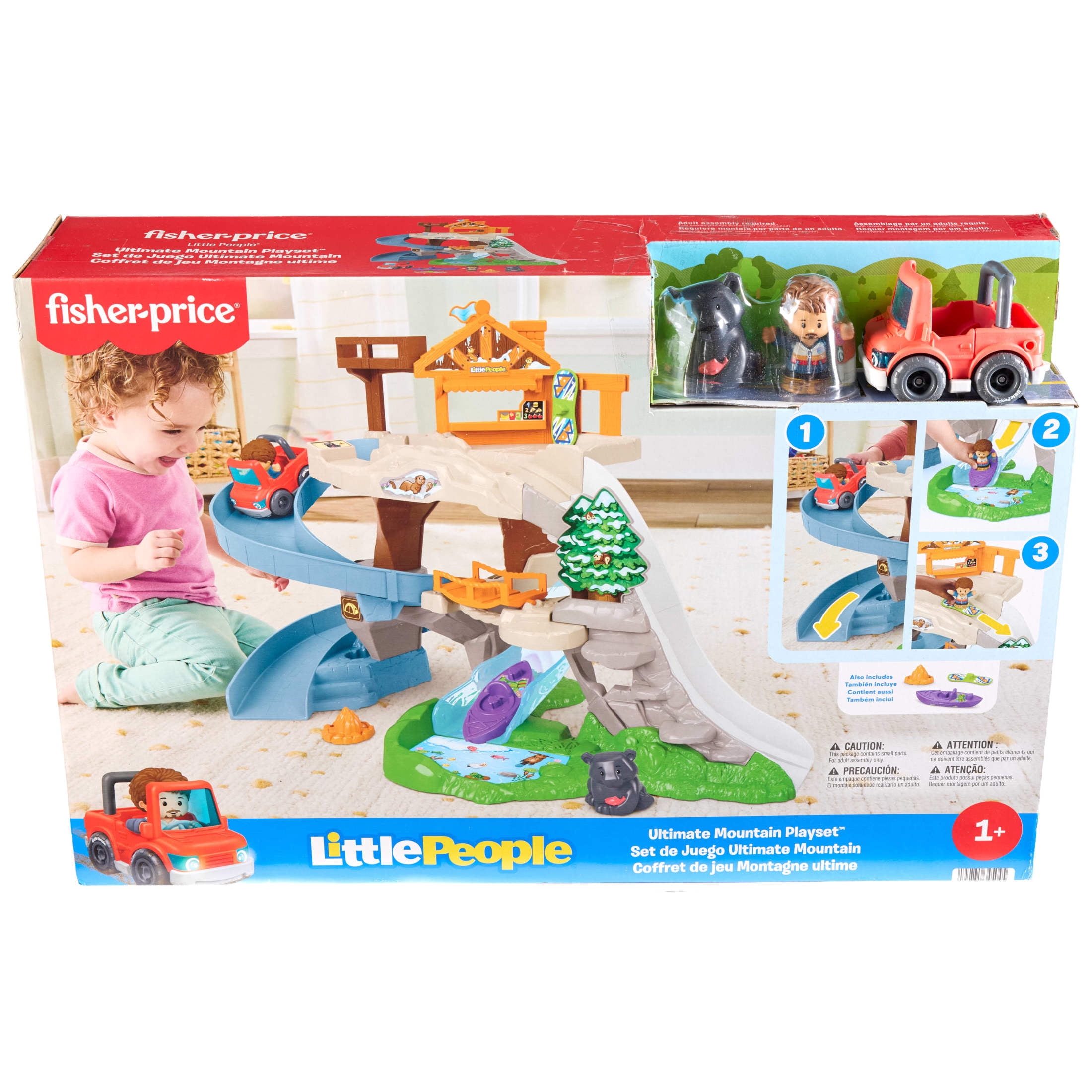 Fisher-Price Little People Ultimate Mountain Playset, Vehicle, Figures & Pieces for Toddler Play