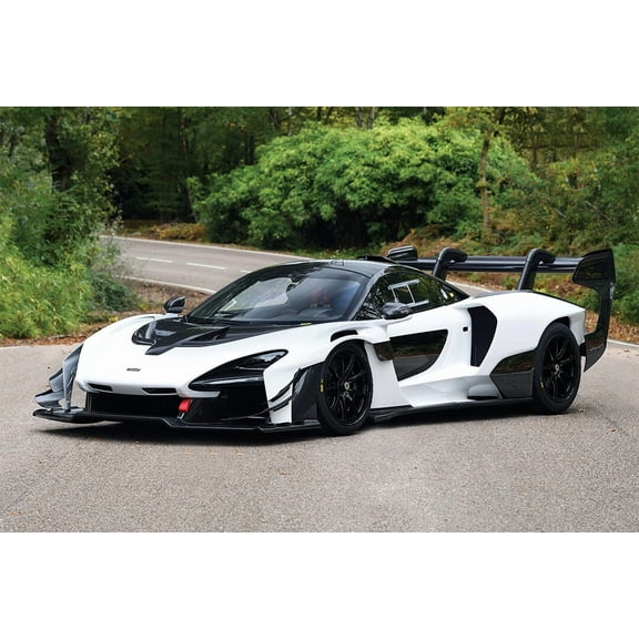 McLaren Senna GTR Sport Car Driving Home Decor - 12x18 Inch Laminated Poster - Stunning Detail and Bold Colors