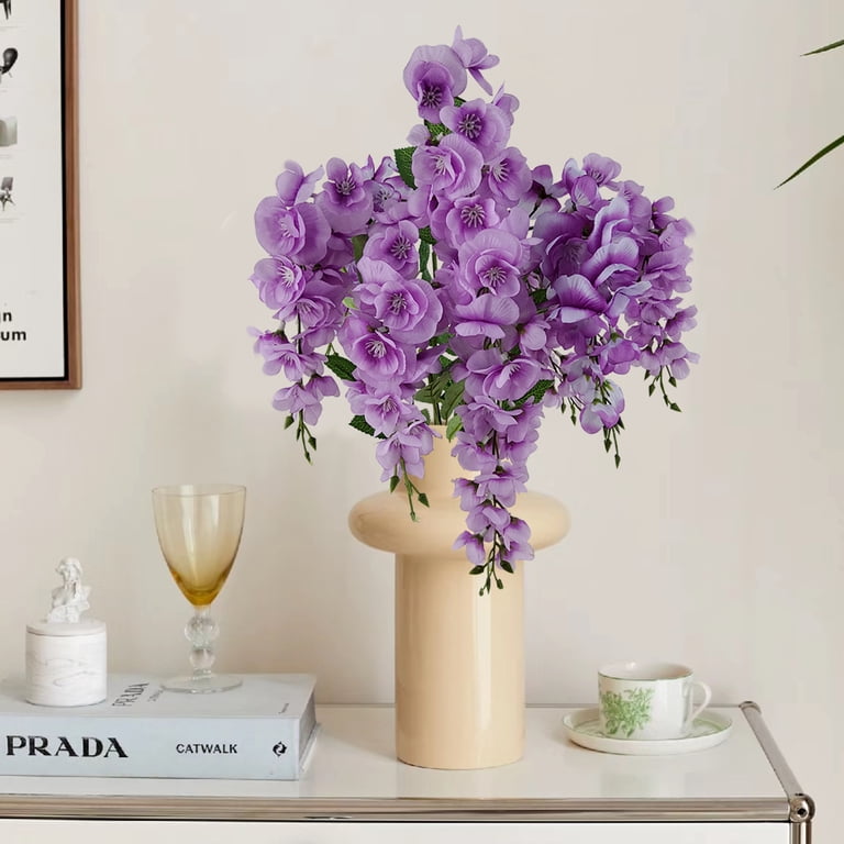 2 pack) Mainstays Indoor Artificial Wisteria Bouquet, Purple Color,  Assembled Height: 20" - Walmart.com