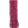 thumbnail image 2 of Circus By Sam Edelman Kia Sequin Dark Punk Pink Lace Up Side Zipper Ankle Boots (Dark Punk Pink, 6), 2 of 6
