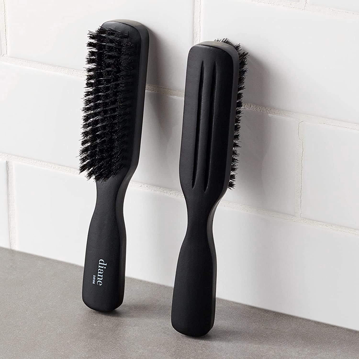 Diane Men's 100% Soft Boar Wave Styling Hair Brush, Wood Handle